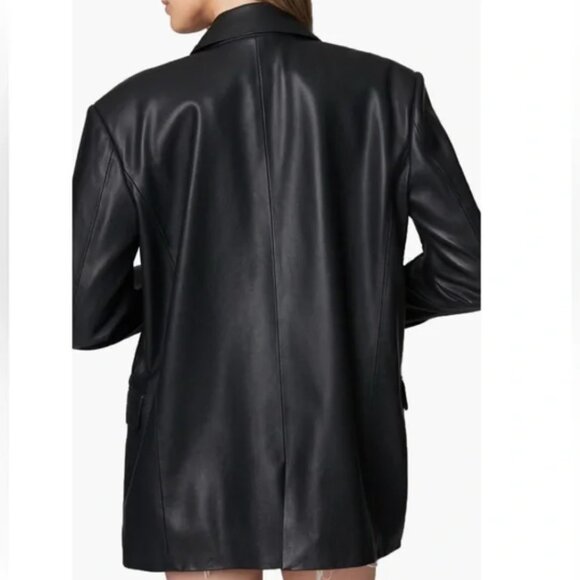 Blank NYC Black Faux Leather Blazer - Picture 2 of 3